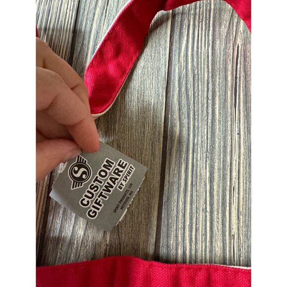 Cornell University Canvas Tote Bag In Red & Natural Colors - Picture 7 of 7